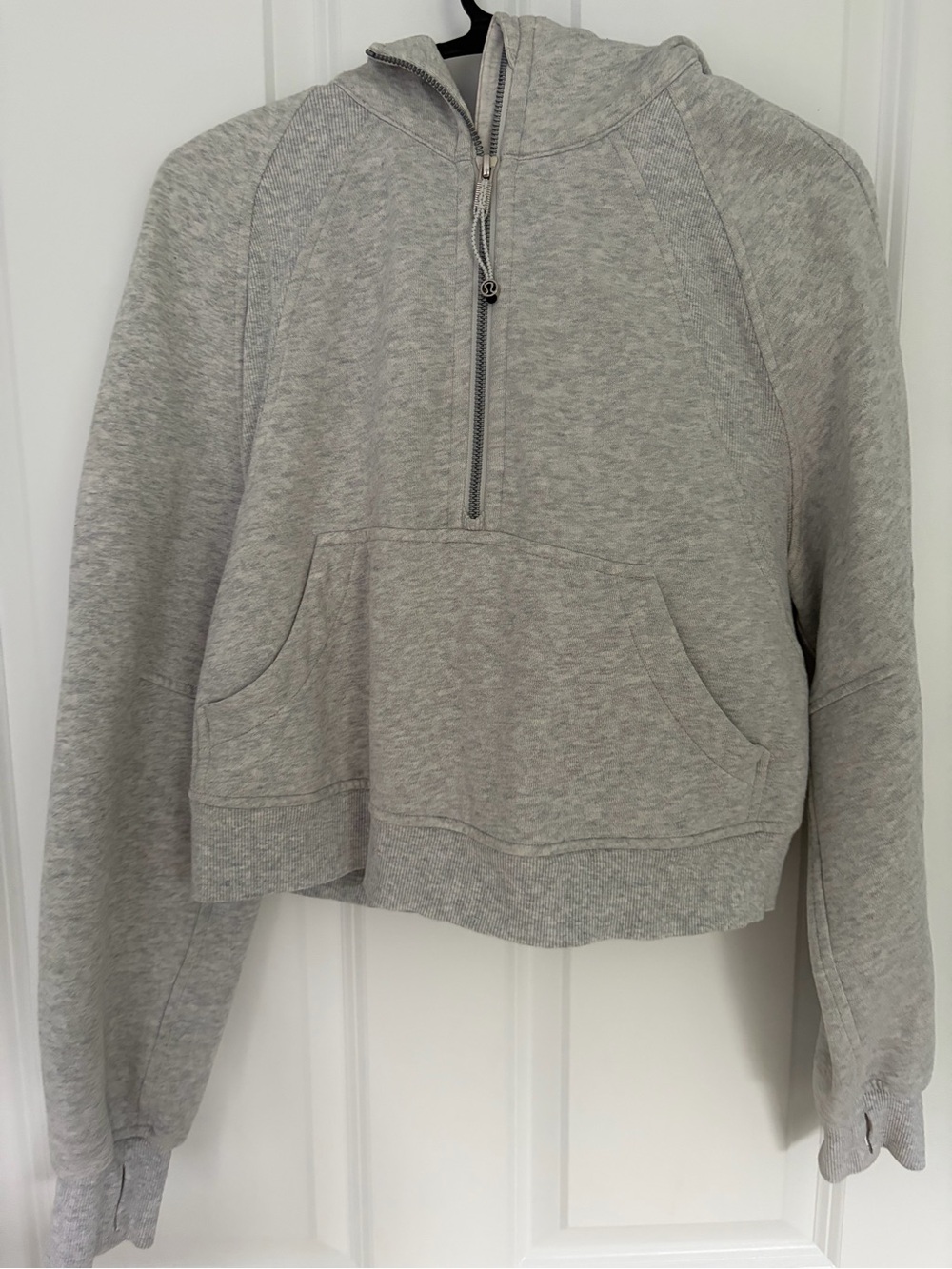 LuLu Gray Half-Zip Pullover Hoodie
